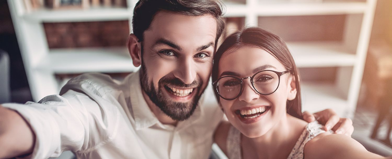 Asheville Eye Couple Sporting Sweet Eyewear